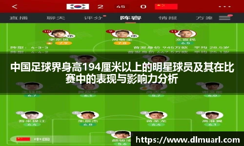 中国足球界身高194厘米以上的明星球员及其在比赛中的表现与影响力分析